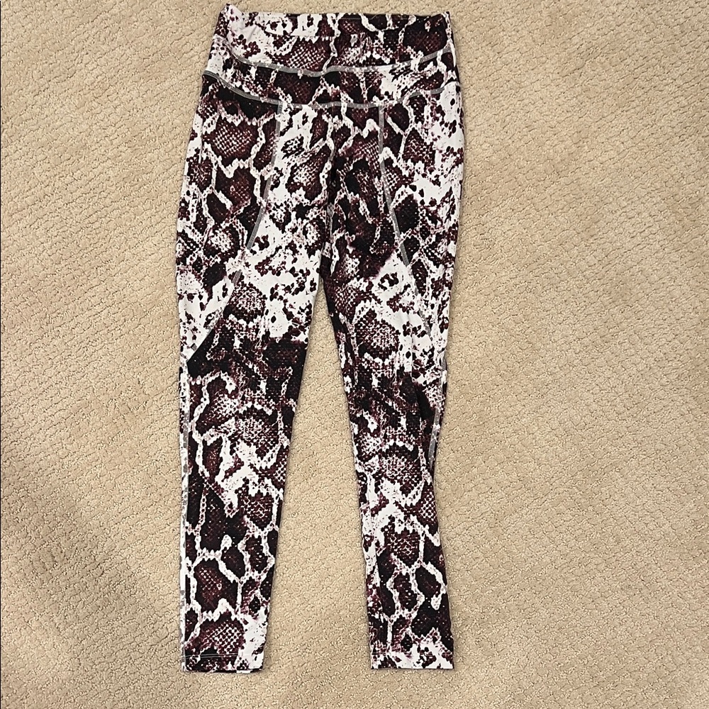 Varley Snakeskin Print Leggings